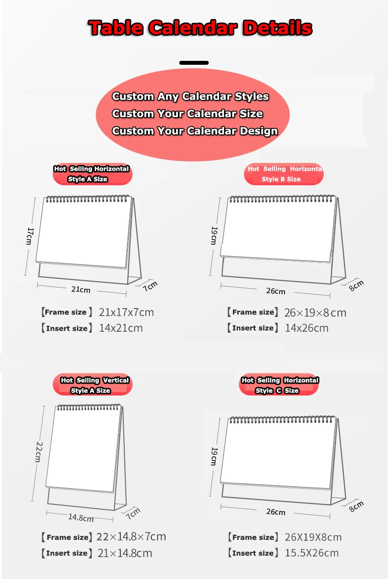 Monthly Desk Table Calendar  Planner Customized Calendar Full Color Landscape Digital Calendar.jpg