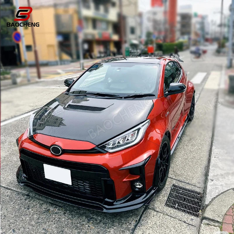 Suitable for Toyota Yaris GR GXPA1 GRMN TYPE high quality carbon fiber original engine hood bonnet cover body kit car auto parts