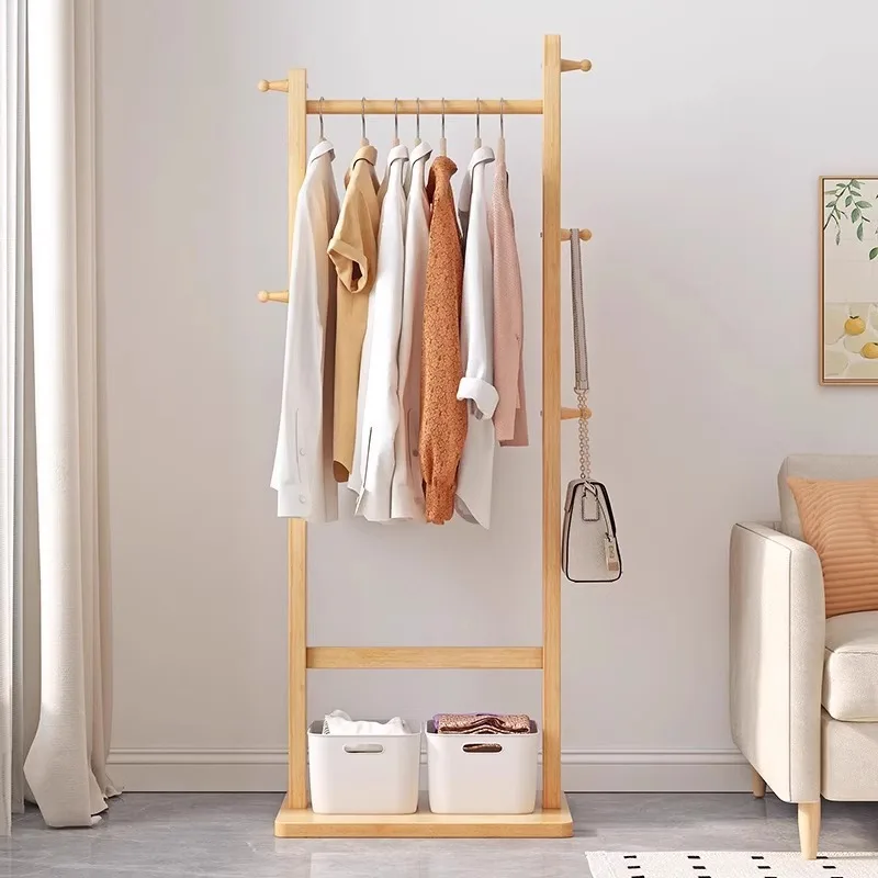 Wholesale wooden clothes rack bedroom furniture  modern clothes racks for hanging clothes