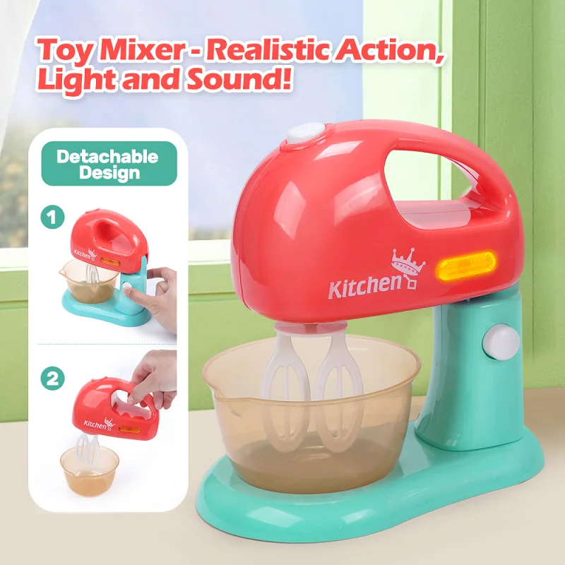 Hot Sale Preschoolers Kitchen Toys, Simulation Electric Bread Mixer Washing Machine Children Pretend Play Set