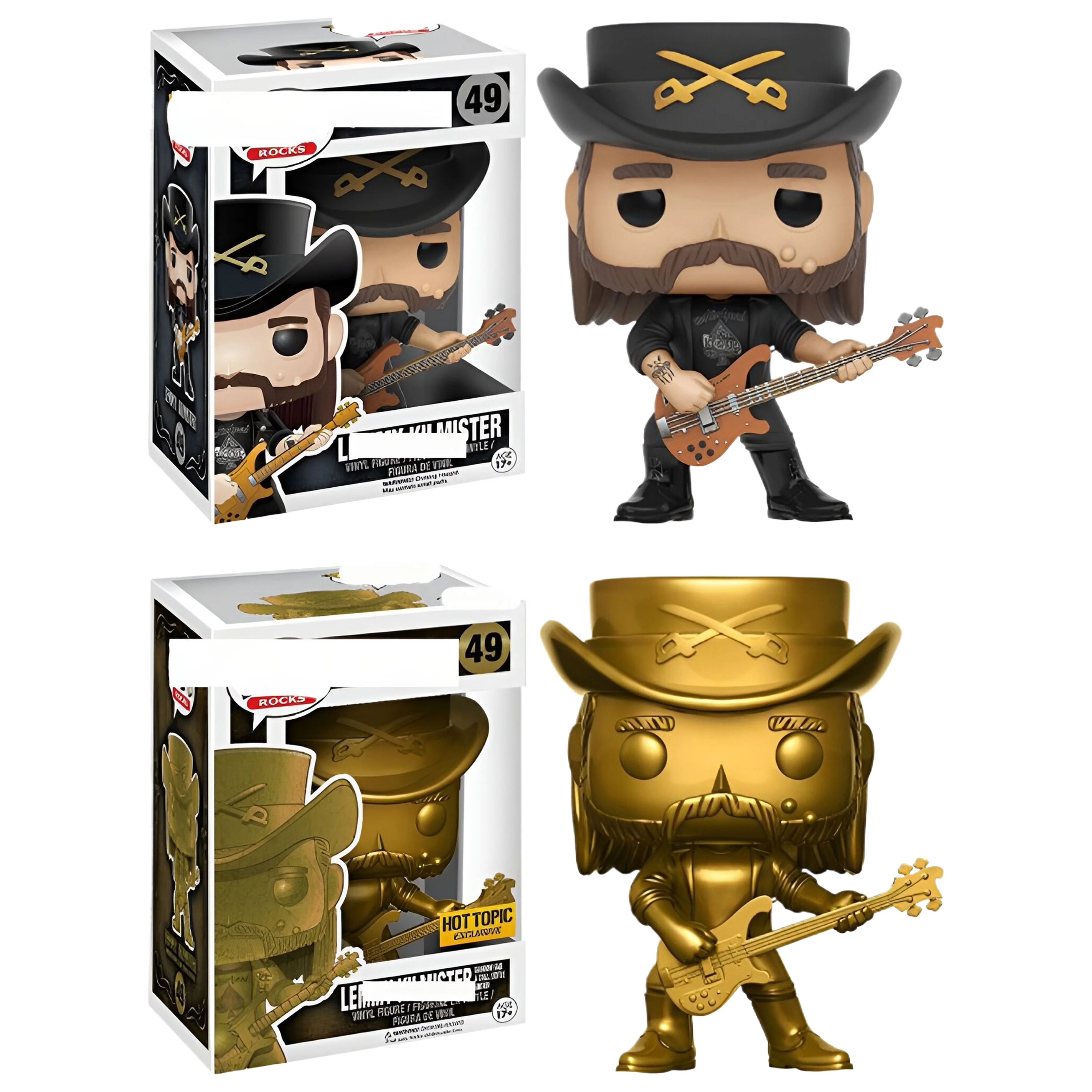 Heavy metal rock Motorhead  band PVC Action model doll funko pop Lemmy 10cm kids toys with funko pop protector Action figures