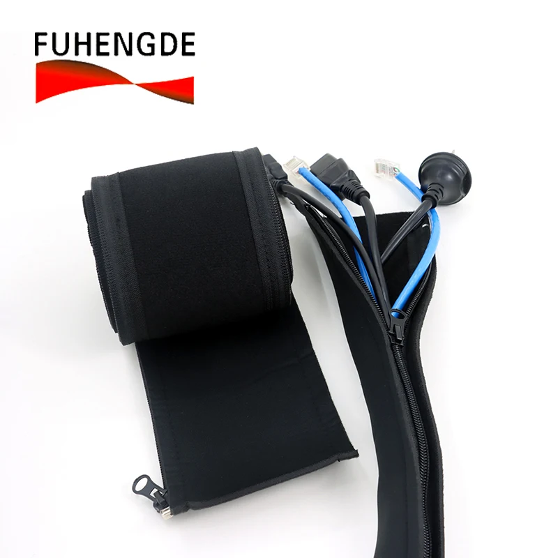 Best selling Flexible Cable Organizer Wrap 10cm*300cm braided cable sleeve cable tie