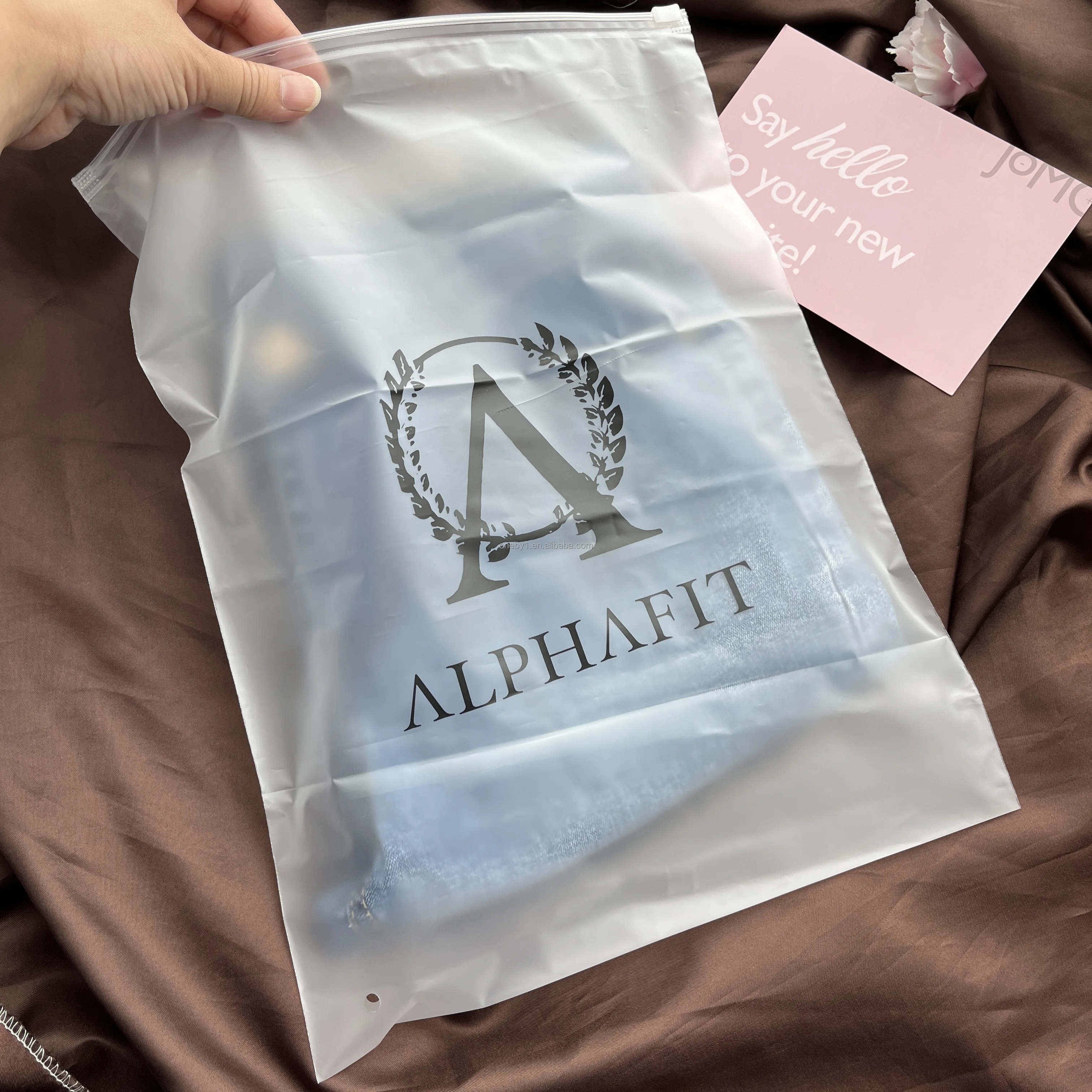 Custom Matte Print Pe Zipper lock Poly Zipper Lock Frosted Plastic Packaging Bag For Clothes and shoes