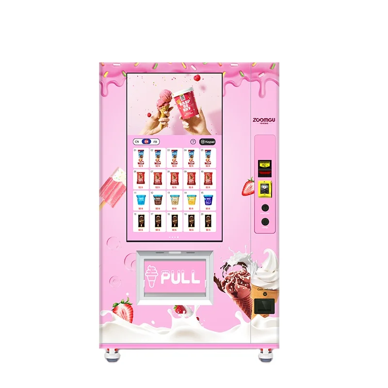 Zoomgu China Superior Quality Freezer Cold Food Vending Machine Ice Cream