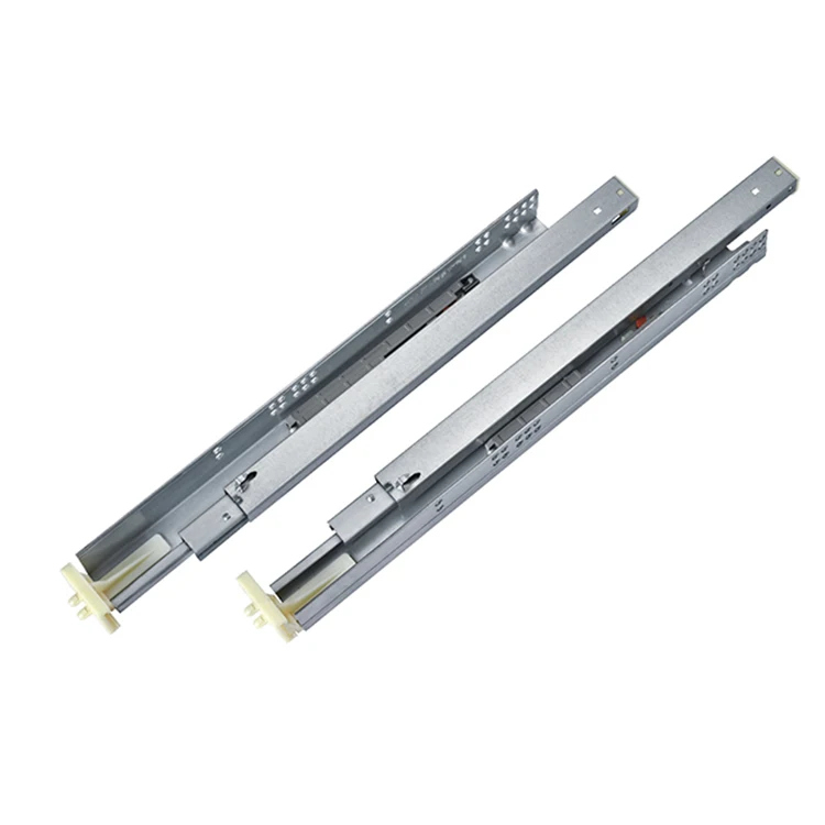 Ronghui Soft Close Full Extension 3 Section Damping Telescopic Channel Drawer Hidden Slide Rails