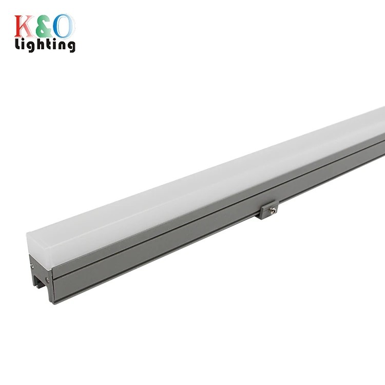 RGB RGBW DMX512 Control Acrylic Facade IP65 Surface Mounted Modern LED Linear Outdoor Light