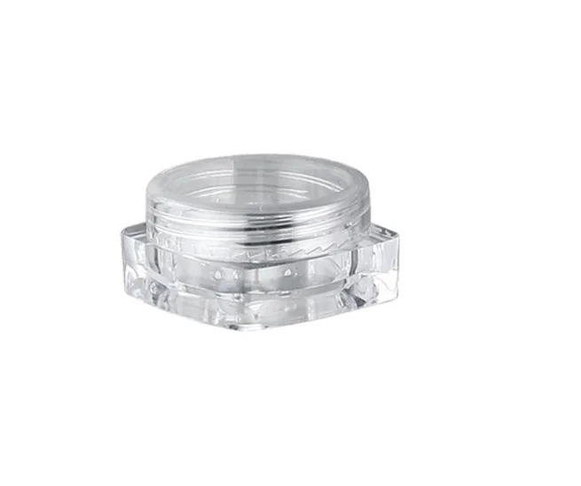 round square cosmetic 5g ps plastic jar with clear ps lid for eye shadow