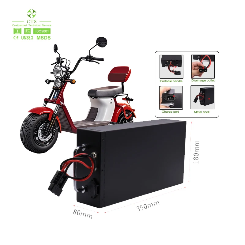 High quality citycoco batteries 1000w lithium ion 60v 12ah 20ah 30ah 40ah li akku electric scooter battery pack