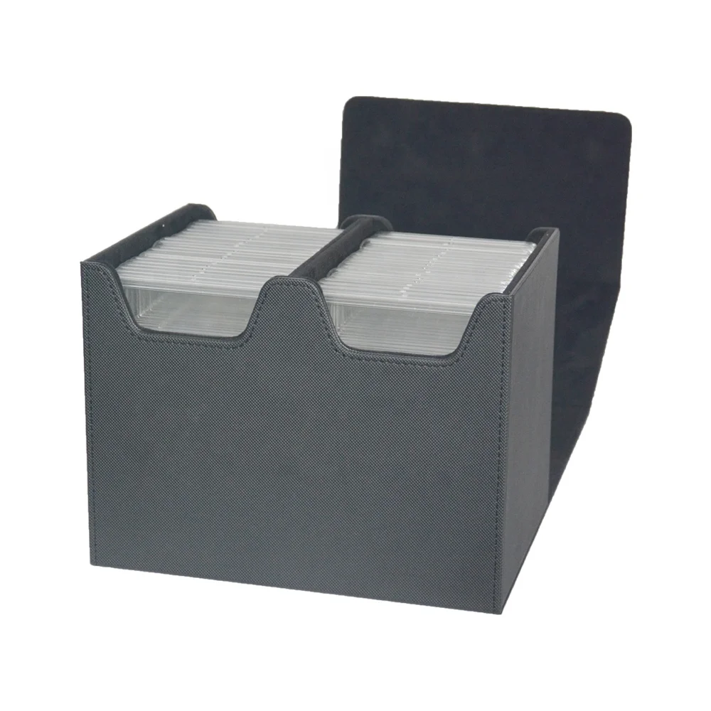 2 PU Leather Dividers Collectible Psa Graded Card Holder Graded Storage Box