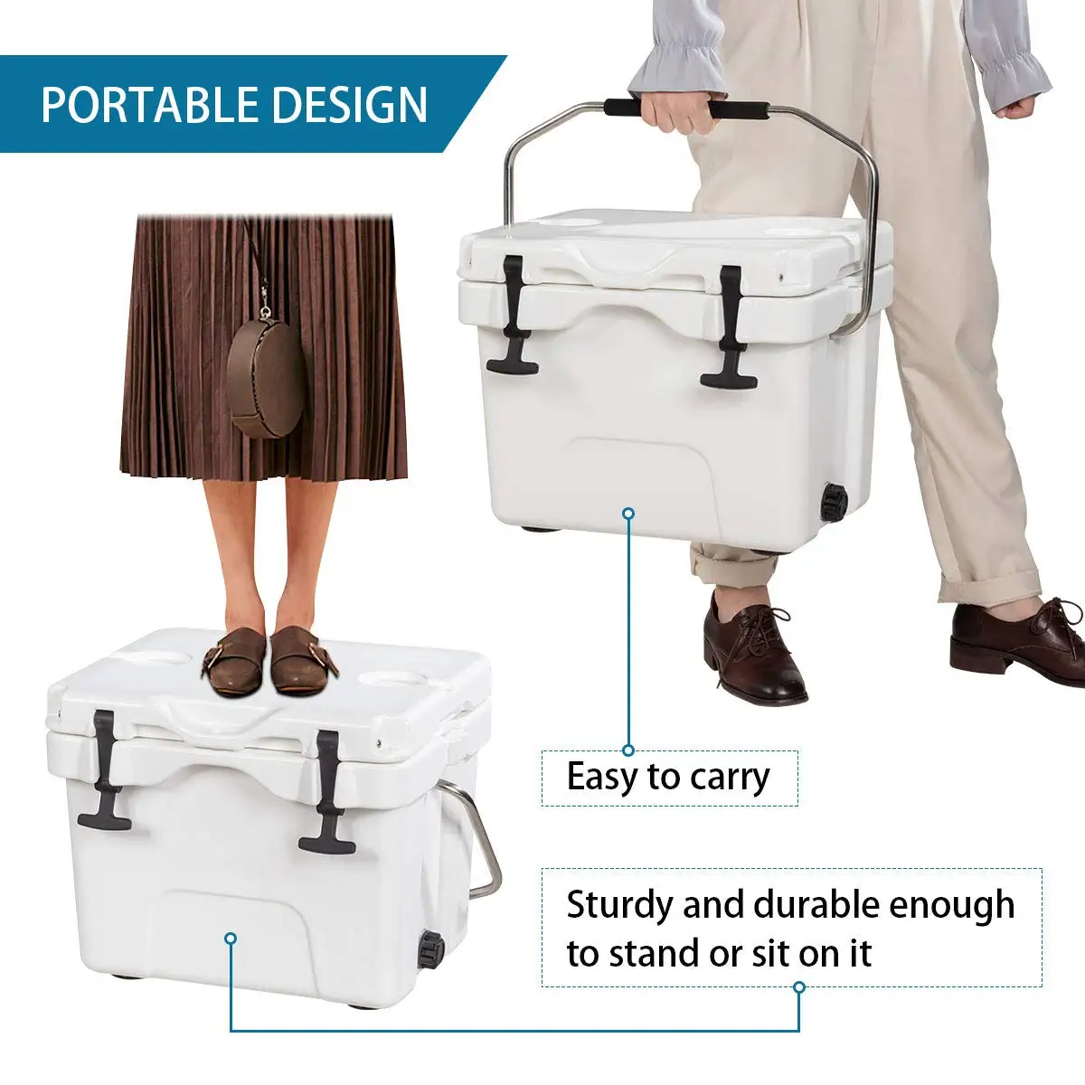 Hotsale Hard cooler Waterproof portable Ice cooler box for food