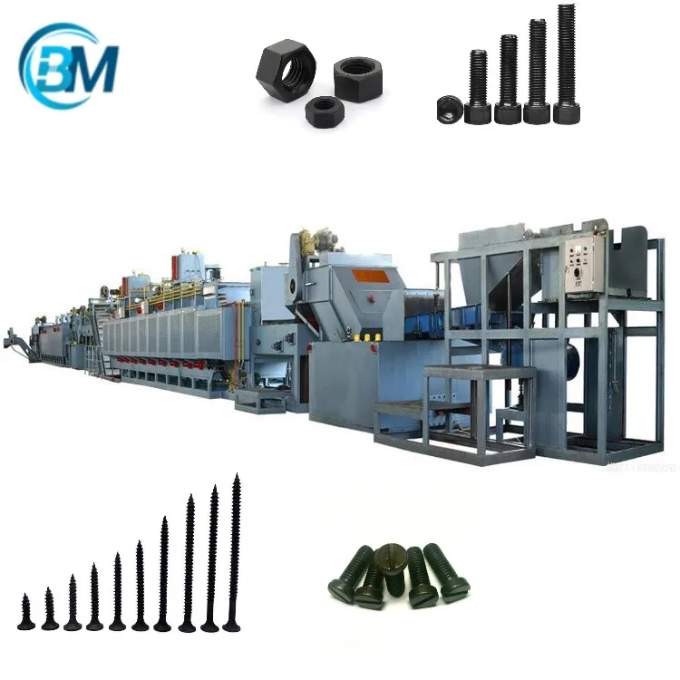 Continuous mesh belt carburizing quenching furnace for screws bolts auto parts bicycle parts