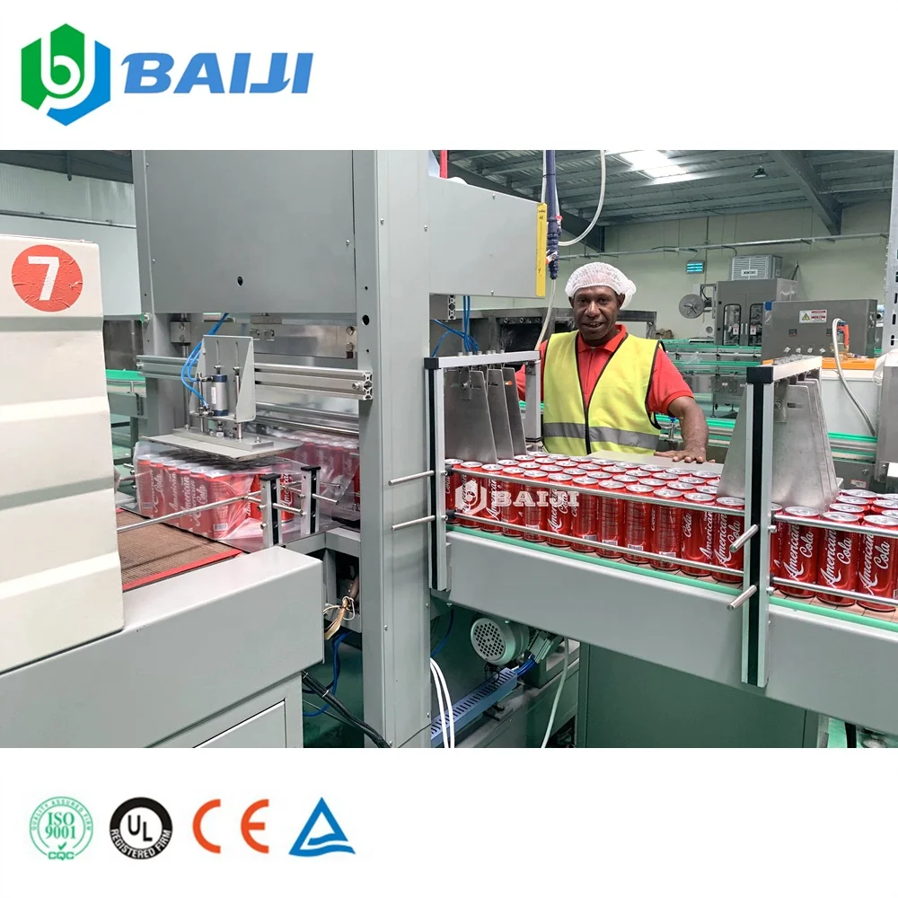 Automatic 330ml carbonated beverage aluminum can filling sealing machine production line soft drink canning equipment