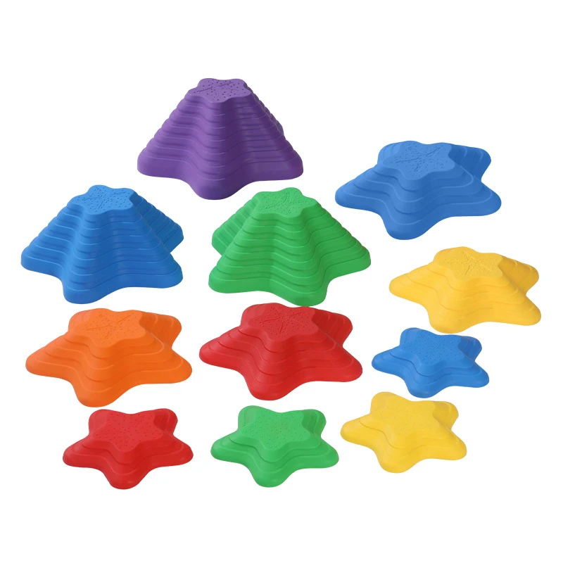 River Stones Stepping Stones - Child-Friendly Balance Blocks Set Made of Non-Slip Durable Plastic Balance Toy