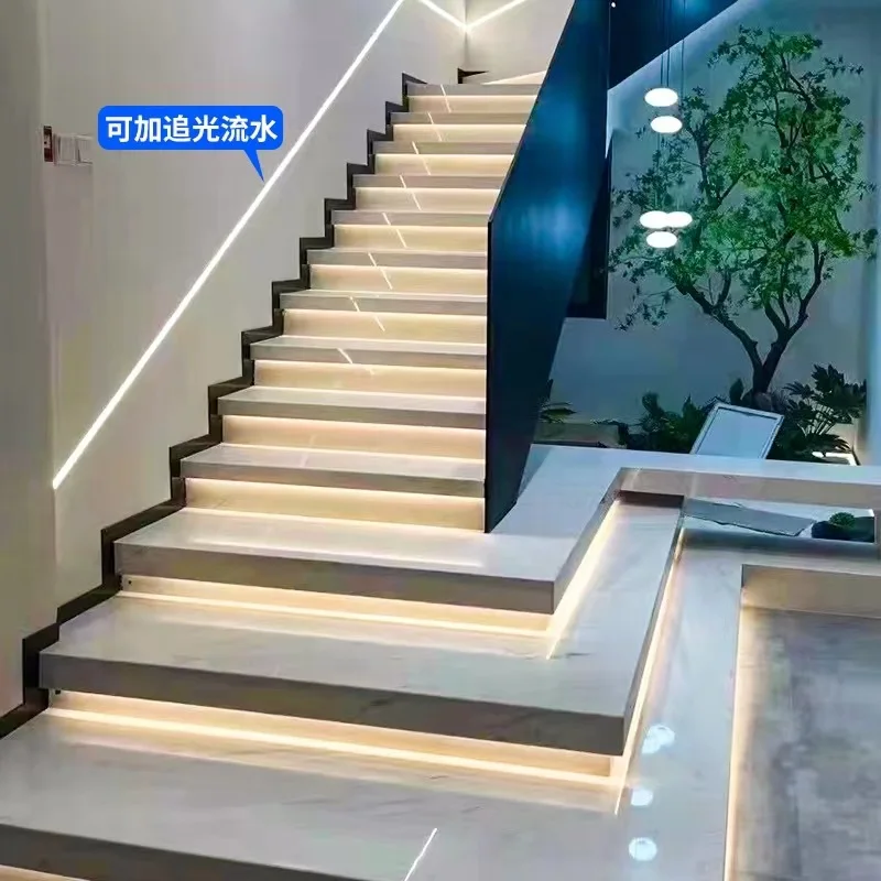 Online Celebrity Stair Step Induction Lamp Intelligent Surface-mounted Concealed Wiring-free Aluminum Embedded Led Strip Steplam