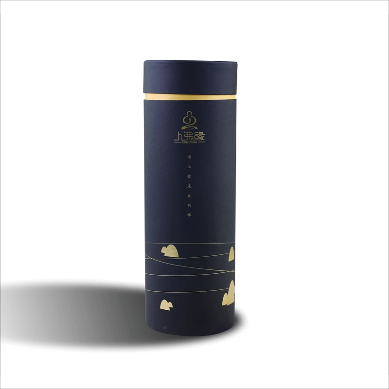 Luxury Carton Cylinder Box Big Tube White Background  Container For Tea Round Packaging