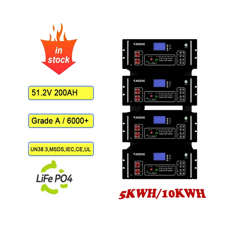 5kW  Lithium Ion solar battery Rackmount Solar Storage Battery 51.2V Household Energy Storage Lithium Battery