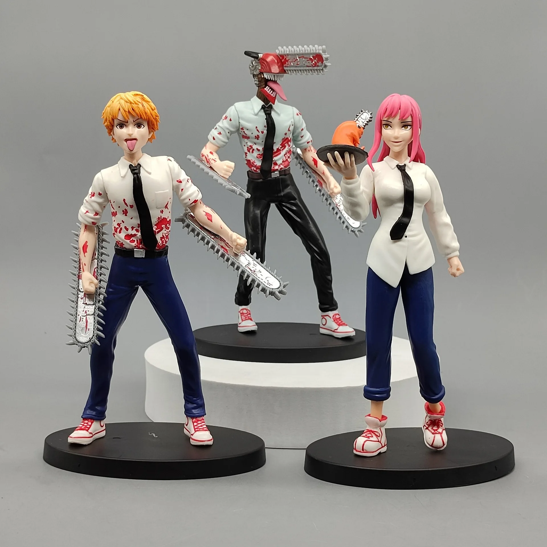 QH custom Cartoon PVC Figure Figure Denji Pochita Makima Power Chainsaw Man Anime Action Figures
