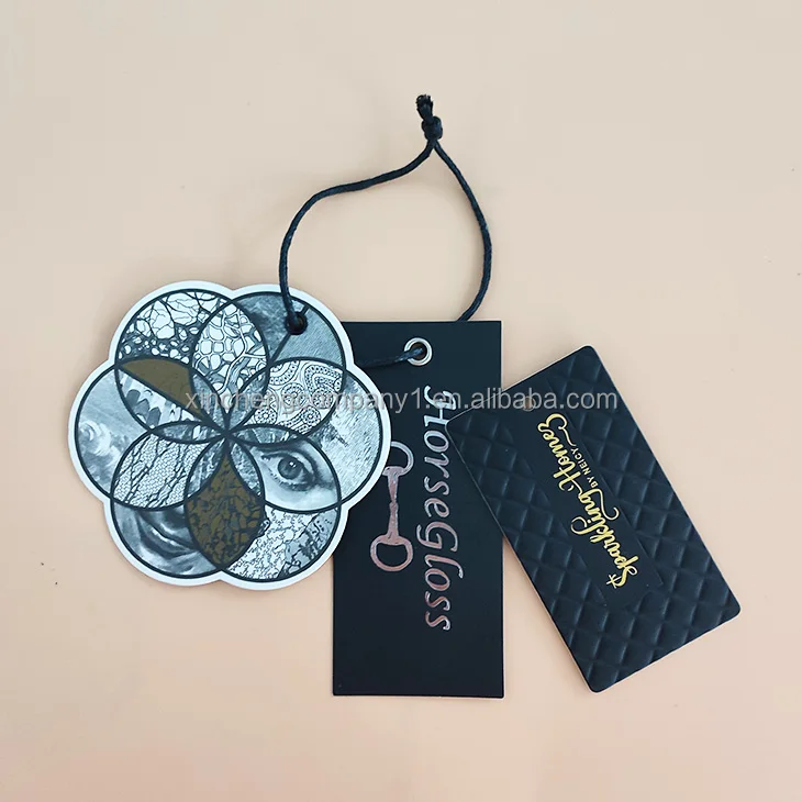 Best selling hang tag rope Custom Clothing seal string Hang Tag Paper Customer Logo Printed clothing tags labels for clothing