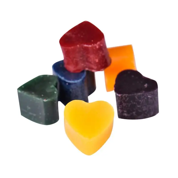 
Explosive products DDP 6PCS Candle Color Dye Block Heart-shaped 6 Colors Soy Wax Dye Soy Wax Candles 