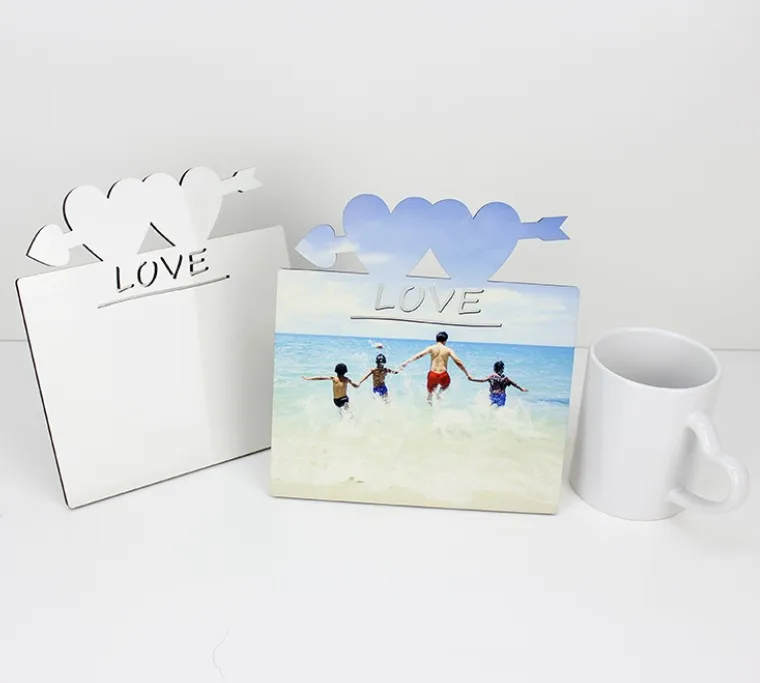 Heart Love Desk Sublimation MDF Picture Frame