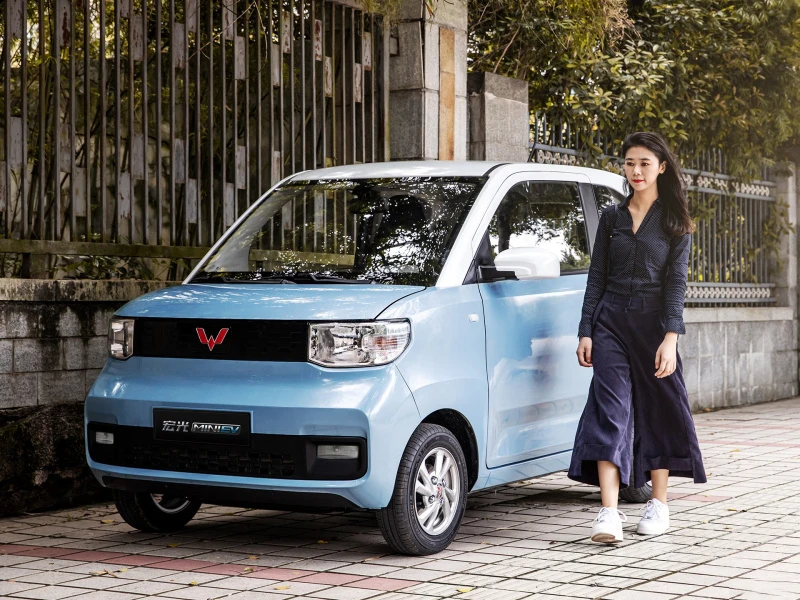  Wuling Hongguang воздушная подушка мини ev 100 км/ч литиевая батарея 2021 Электрический новый