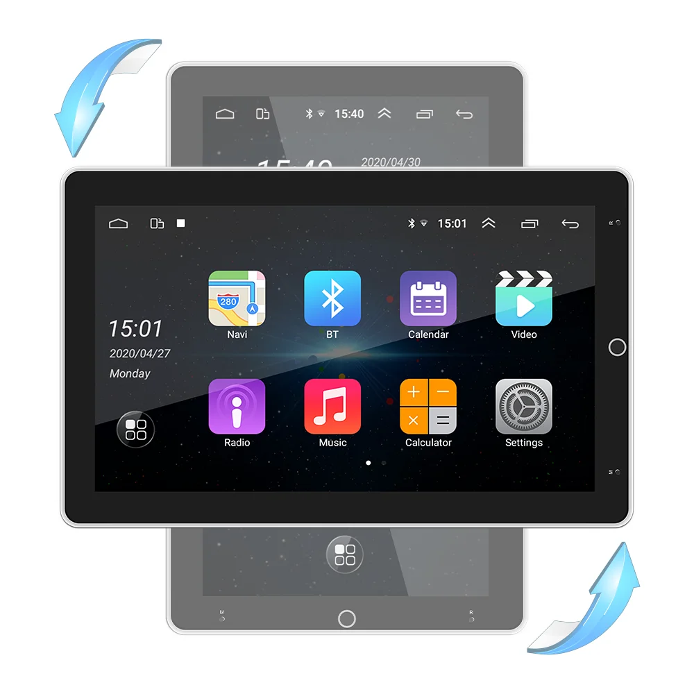 
10.1 Inch universal rotatable 2.5D IPS touch screen 2 din android 8.1 gps DVR rear camera mirror link usb radio 1+16G car player 