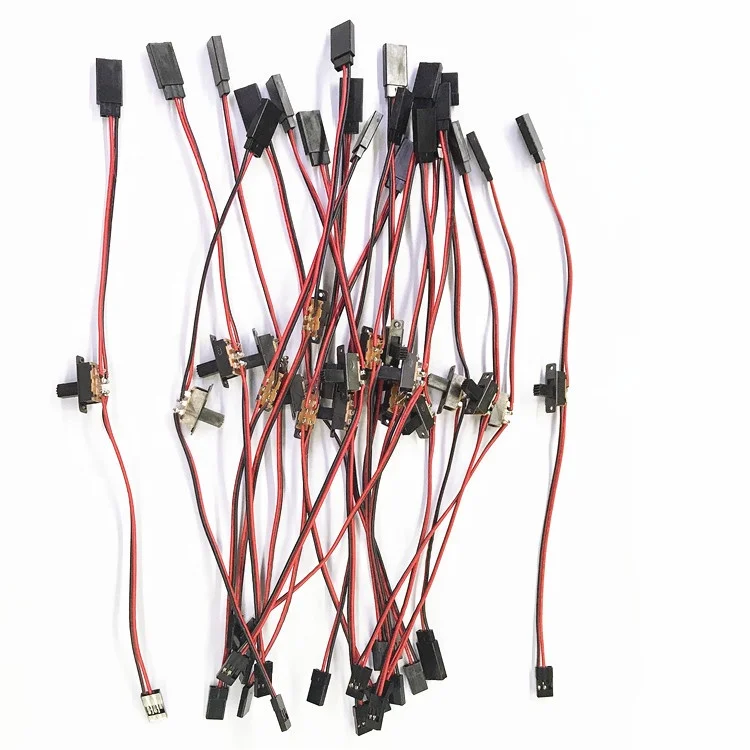 servo extensions wire cable leads for JR Futaba 3Pin Dupont connector to pull-out switch 2468 24 awg L=130/110mm
