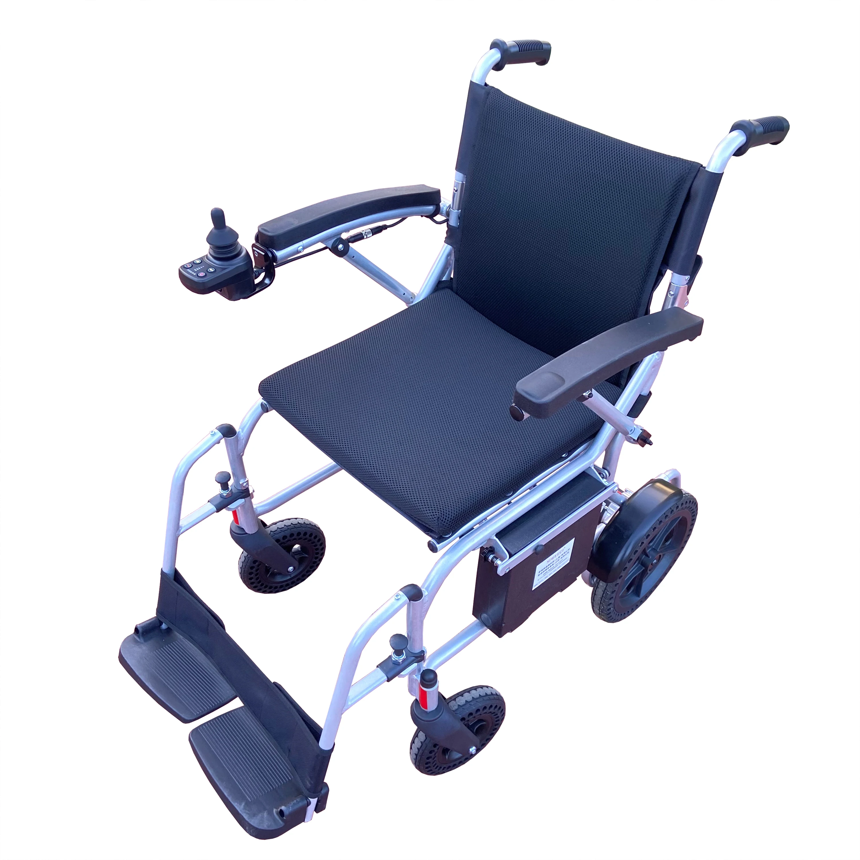 Honeycomb Shock Absorbing Tires Portable Foldable Lightweight Motorized Wheelchair for Disabled