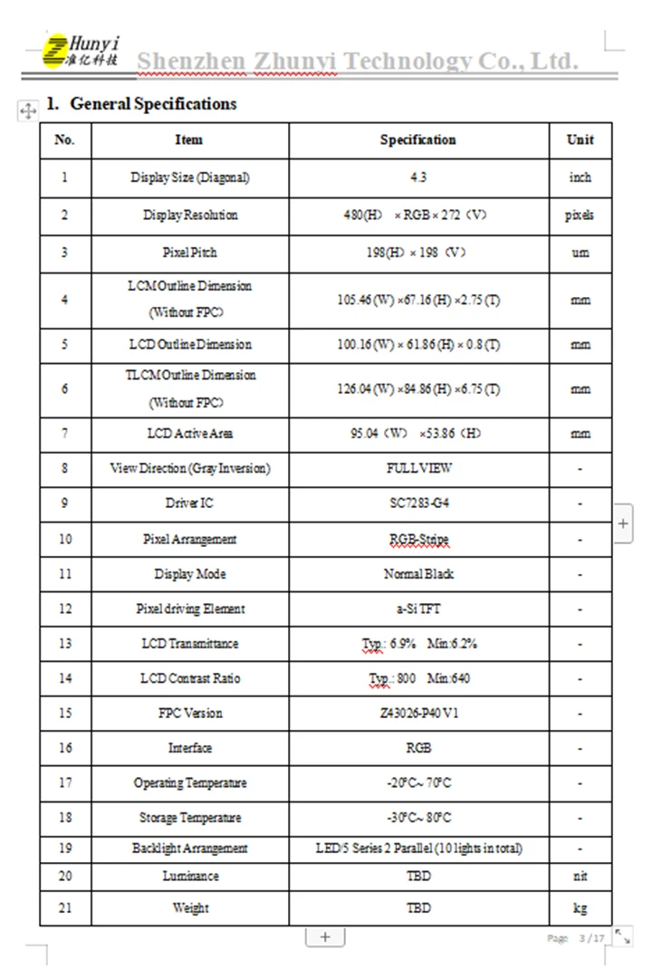 Lcd Display Manufacturer  MIPI DSI HMI UART Interface Touch Screen 4.3 Inch IPS TFT Display Module LCD Monitors