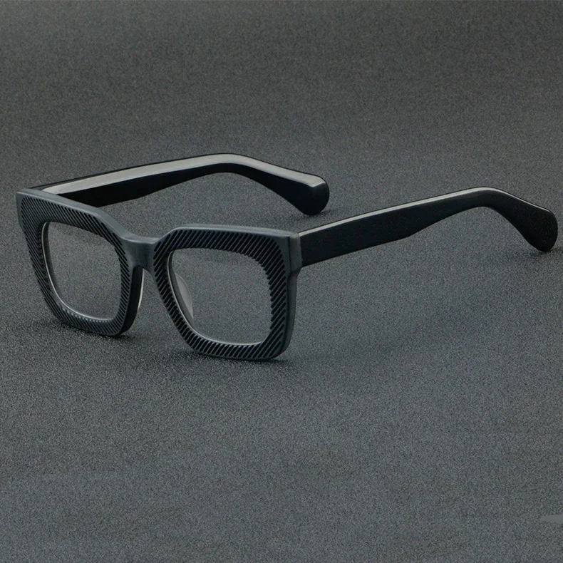 Special Stripe high quality cellulose acetate optical glasses custom acetate eyewear for women