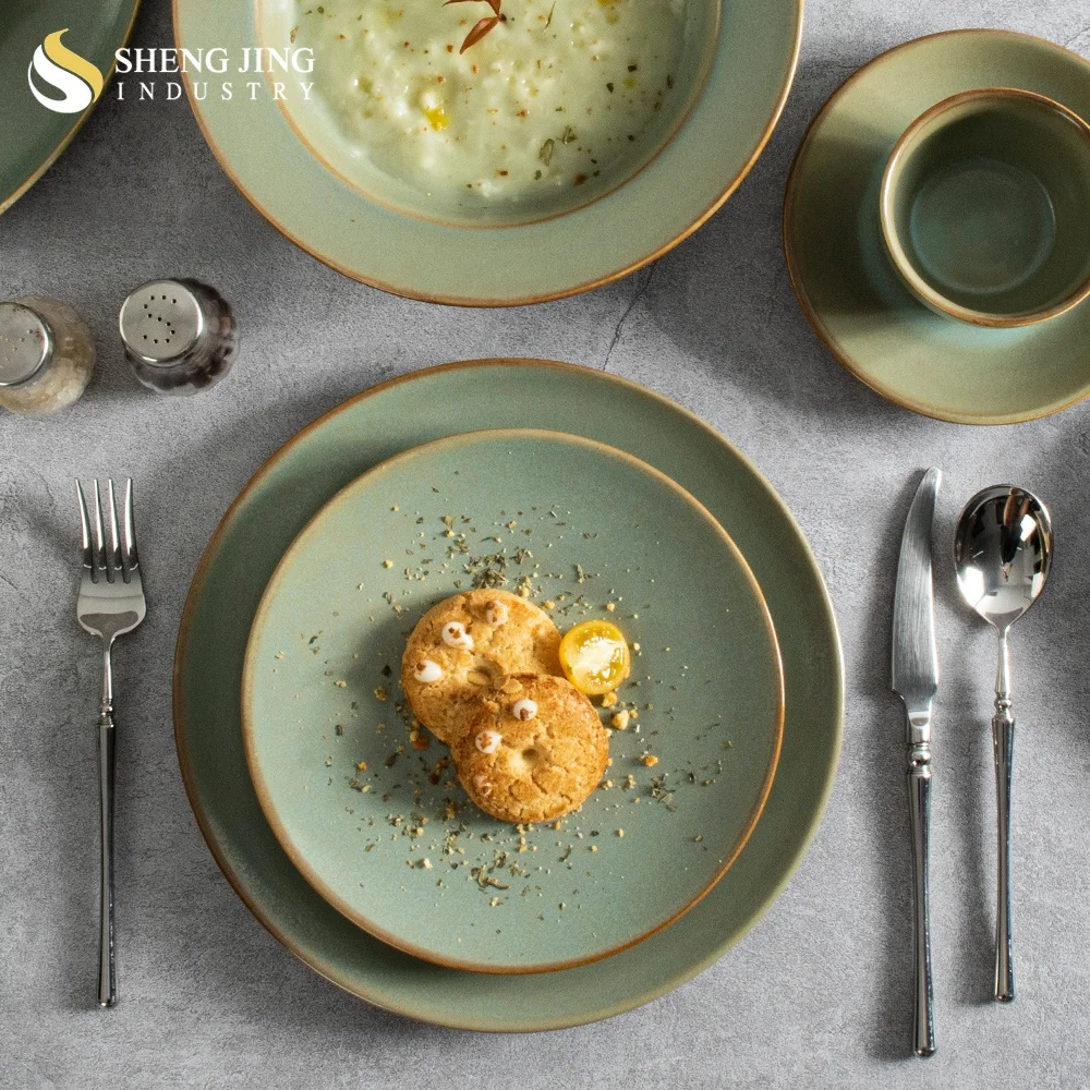 High Quality Catering Ceramic Tableware Restaurant Porcelain Shallow Plate Dish For Hotel Dinner Steak Platter Appetiser Plates