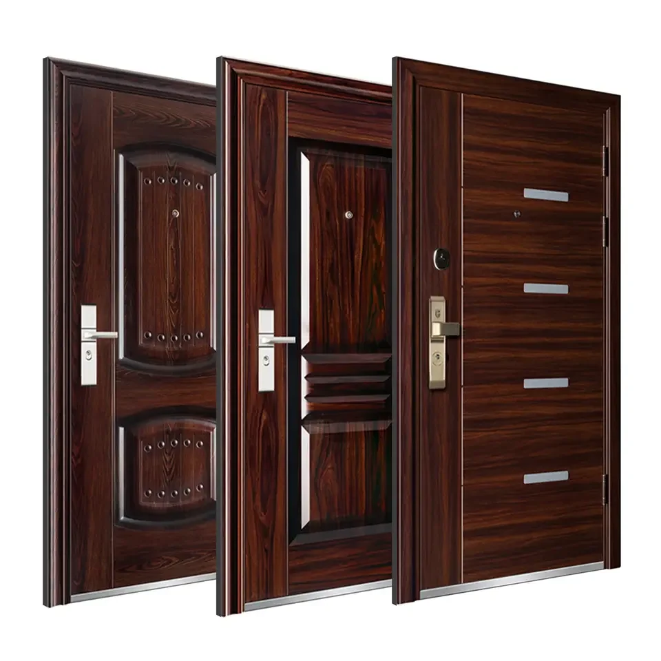 Factory Hot Sales China Turkish Outras Portas Entrance Metal Exterior Front Fancy Metal Doors