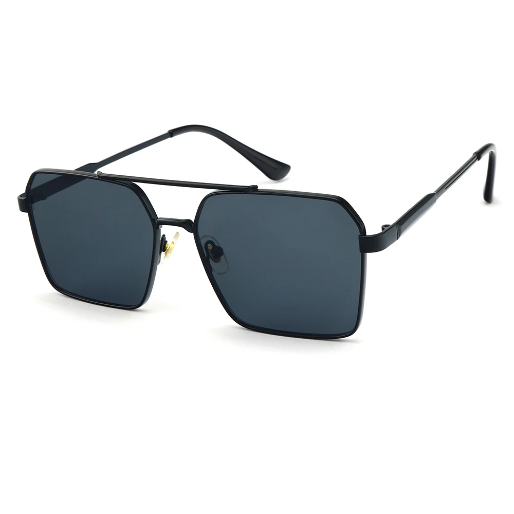 2023 Custom Your Own Logo Double Bridge Plastic Gradient Brand Design Oversized Driving Pilot Aviation Men Sunglasses For Unisex