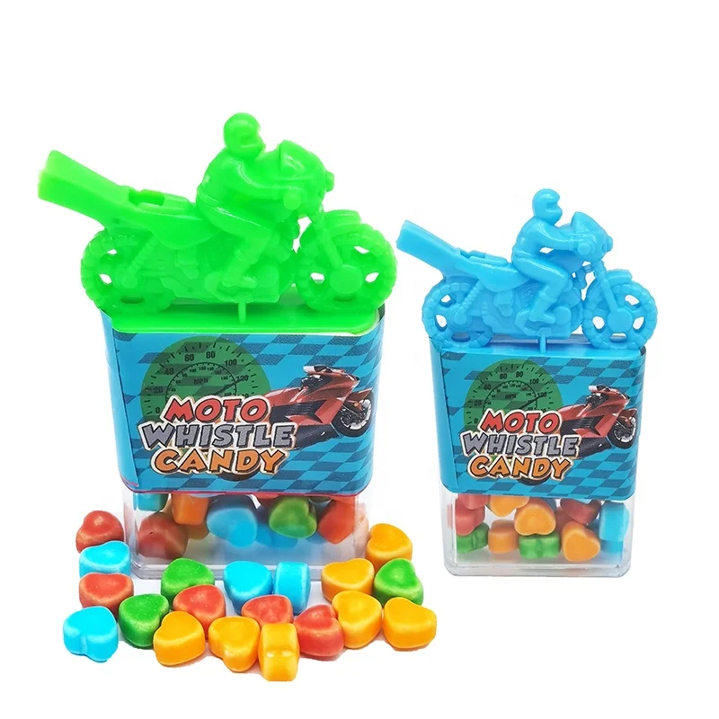 wholesale kids with logo sweet whistle toy candy plastic toys for