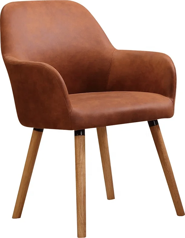 Factory OEM Metal Fabric/Leather Dining Room Dining Chair Upholstery Fabric Foam Sponge KD Wood Legs Dining Table Chair Set