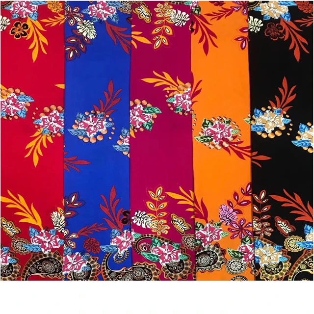Best quality nice price textiles palin rayon fabric flower rayon viscose crepe fabric