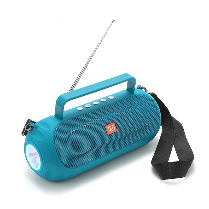 2023 new arrival tws mini portable indoor speaker with fm radio TF port and torch light