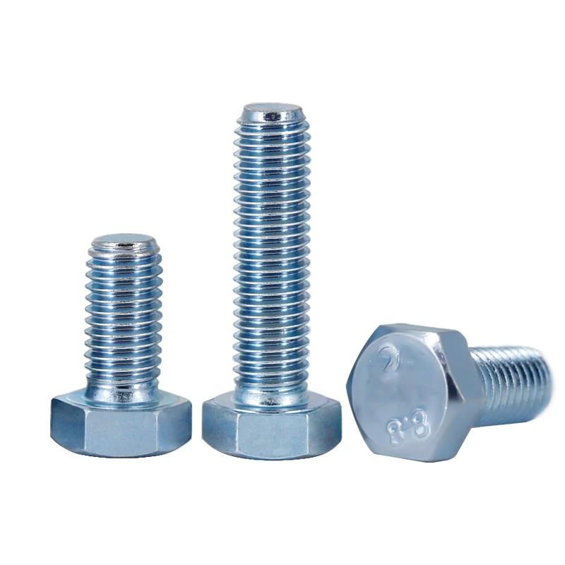 China Manufacturers production DIN 933 931 HEX bolt and nut  zinc plate high quality  best  price