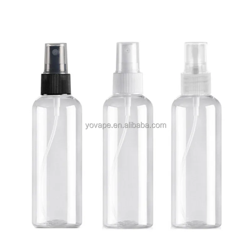 Empty atomizer round clear plastic spray bottles 30ml 60 ml 100ml 120ml 2 oz travel size toner cosmetic water mist spray bottle