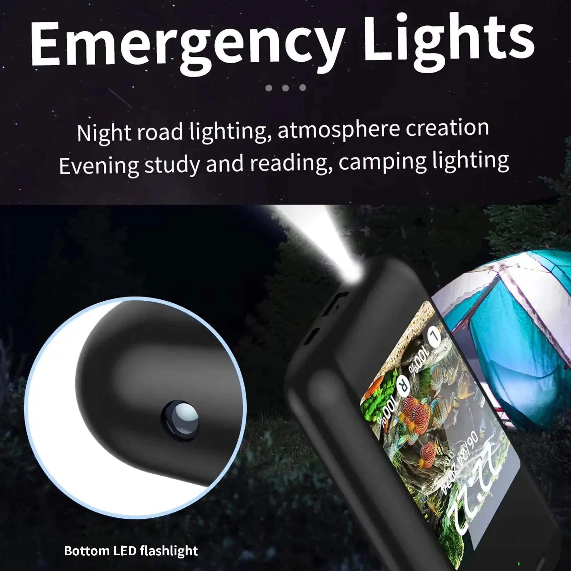Trending TF20 BOX TWS Earphone LCD Color Touch Screen 8000mah Long Battery Life Power Bank In Ear True Wireless Earbuds
