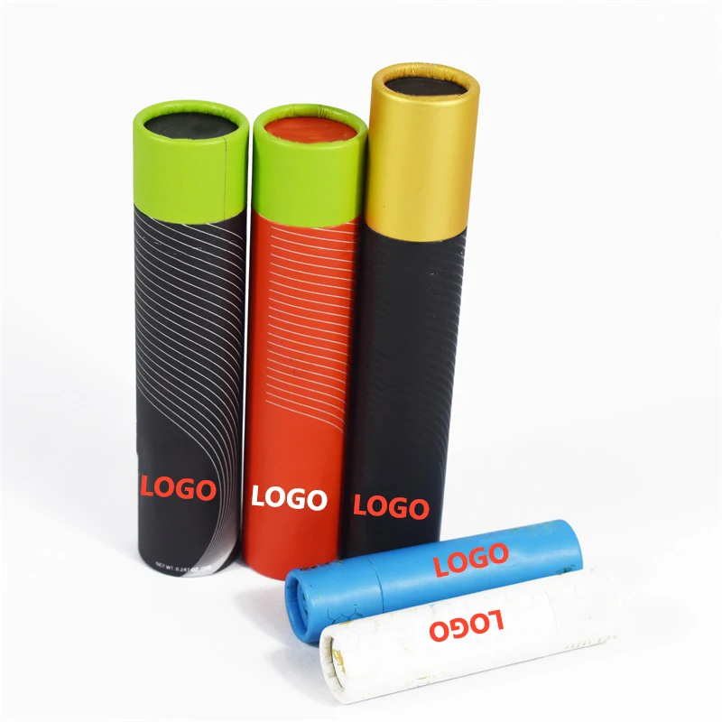 Rigid Cylinder Disposable Cartridge Package Box 1ml Carts Round Tube Child Proof CR Craft Paper Boxes With Custom Logo