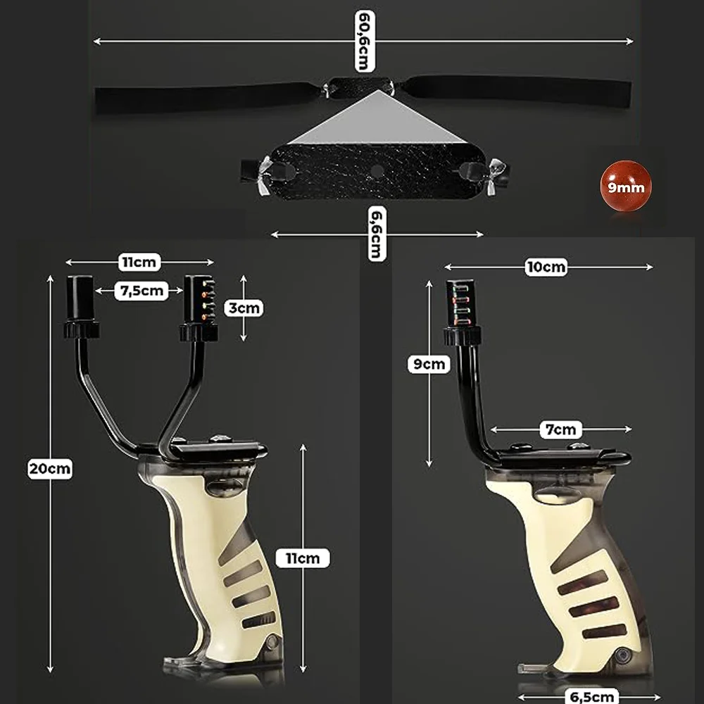 GEDENG outdoor shooting training slingshot hunting slingshot Transparent Ball Magazine Robust Slingshot Professional Set