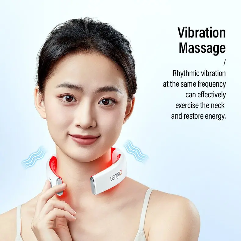 Intelligent electric smart wireless infrared heating red light therapy cervical pull traction relaxation neck massager