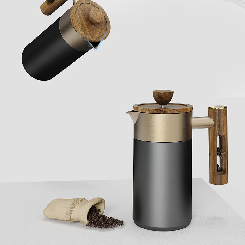 DHPO Customized wholesale coffee tools ceramic coffee press filter maker custom shaped home french coffee press