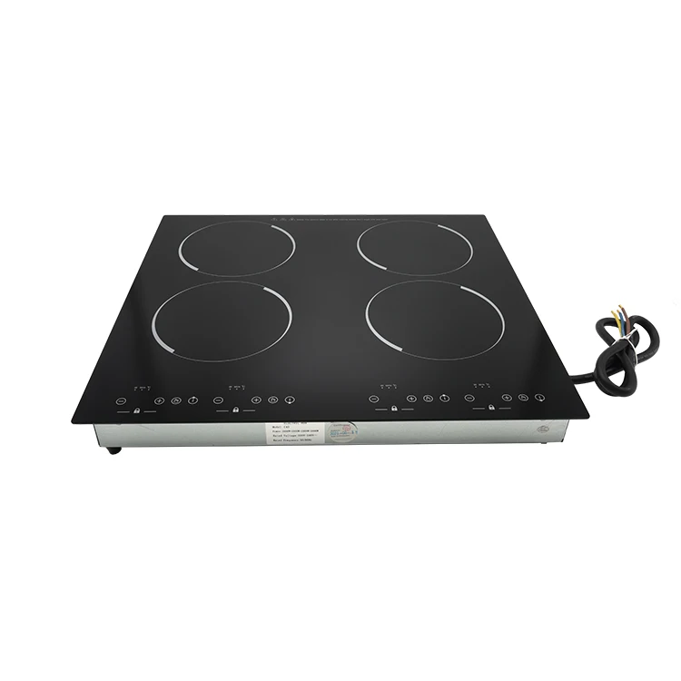 Touch control comercial ultra-thin electric hob 4 burner infrared induction cooker in guangdong