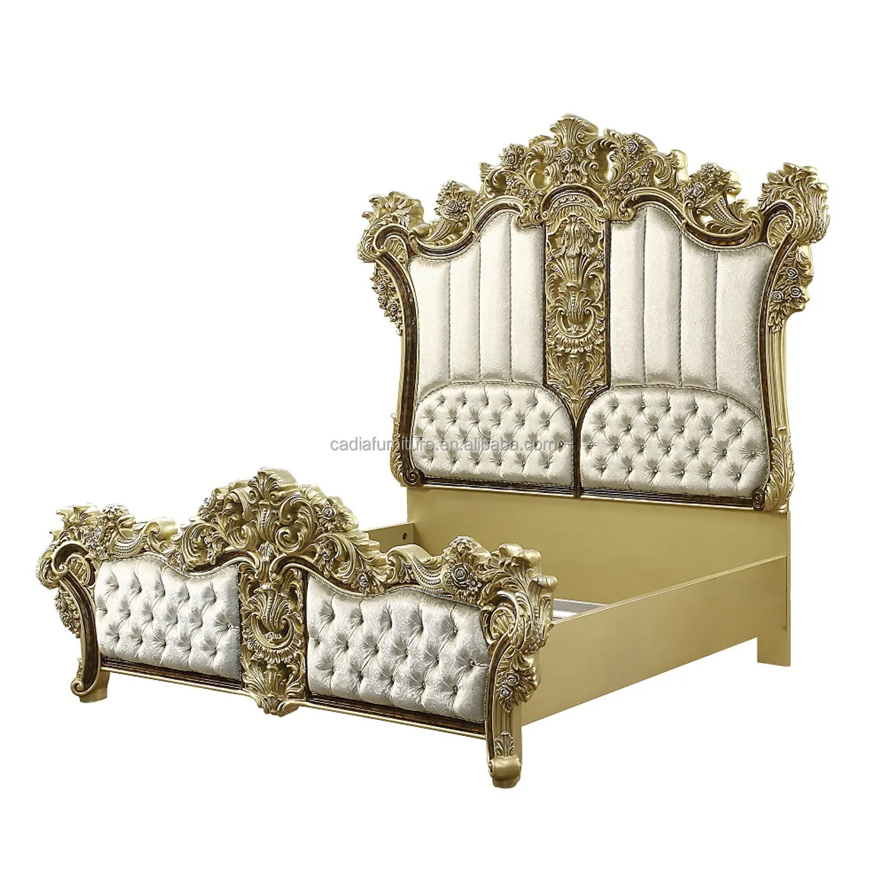 Italy Traditional Luxury home use Bedroom furniture Baroque design French style bedroom furniture set