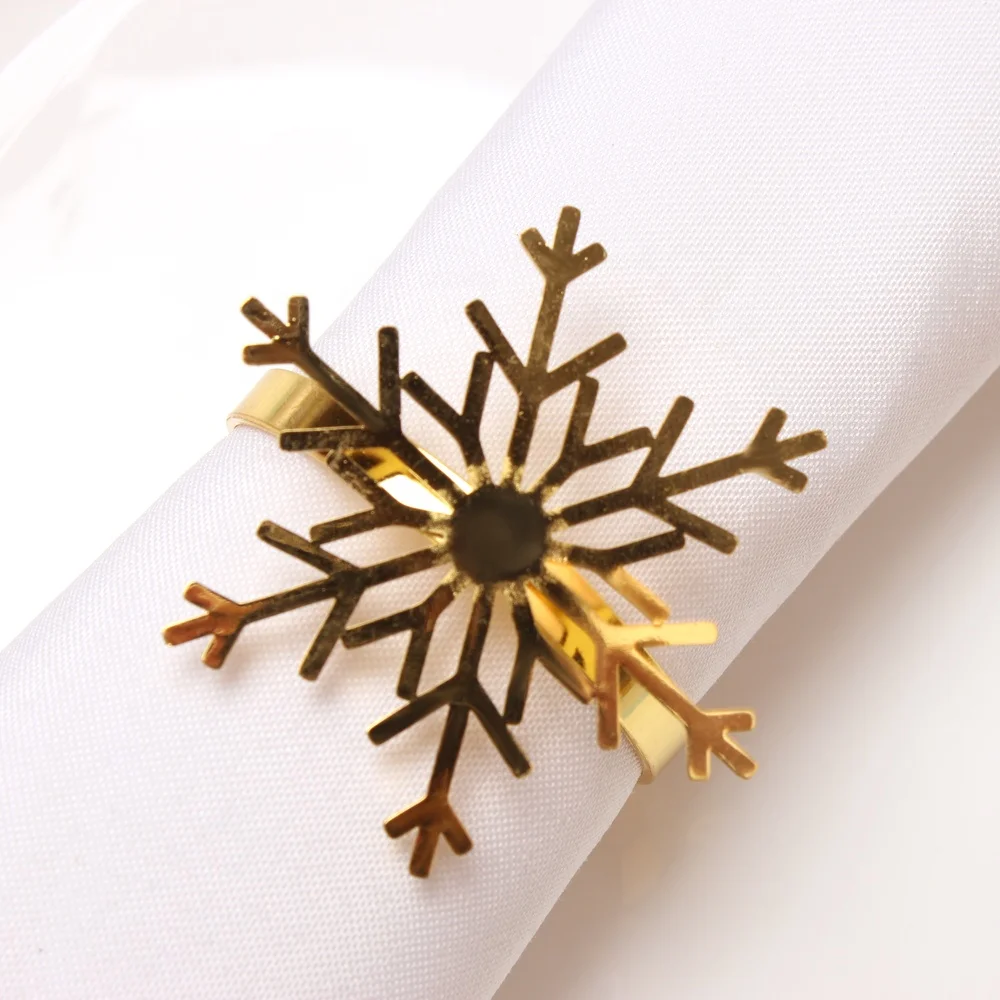 2023 New products christmas snowflake shape and deer napkin ring