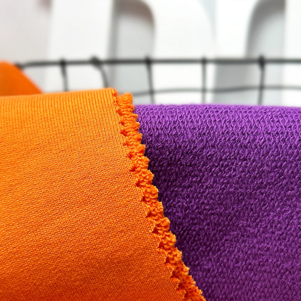 400 gsm Boucle Terry Fabric Heather Grey 400gsm French Terry Loopback 100% Cotton Heavy Weight Knit Textile Material Fabric