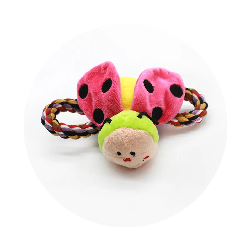 Wholesale Pet Dog Toy Plush Insect Vocalize Plush Cotton Rope Toy Dog Supplies