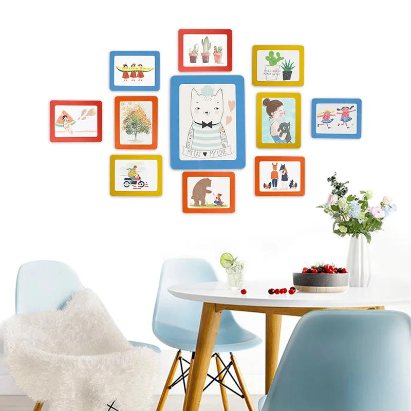 New Arrival Protective Film Adhesive Magnetic Pvc Photo Frames For Refrigerator Wall Display Photo Frame